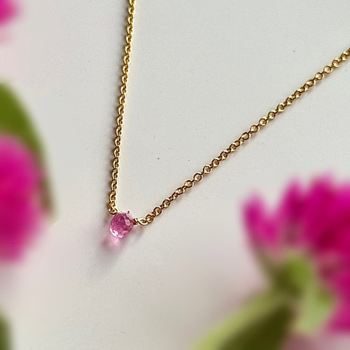 希少 透明感 スリランカ産ピンクサファイア ネックレス
