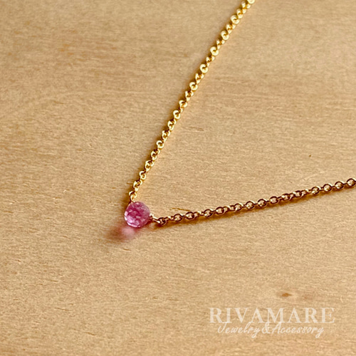 希少 透明感 スリランカ産ピンクサファイア ネックレス ロゼカラー