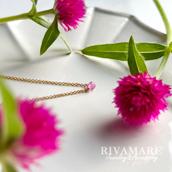 希少 透明感 スリランカ産ピンクサファイア ネックレス ロゼカラー