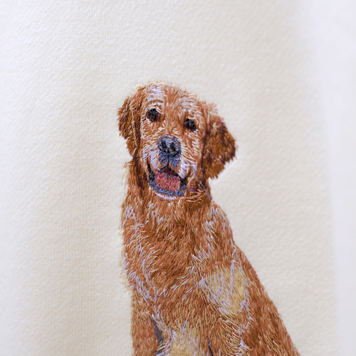 ゴールデンレトリバー刺繍 ハンドメイド 額装済 名入れ等可能 刺繍フレーム ゴールデンレトリバー刺繍 ハンドメイド 額装済 名入れ等可能 刺繍