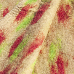 ウールフェルトシルクスカーフ/ウェットフェルトシルクスカーフ/水彩芸術的スカーフ/ウールグラデーションシルクスカーフ-アースミル 8枚目の画像