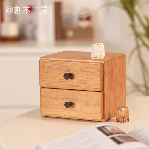 木製 小引き出し 収納 木箱 - ドレッサー