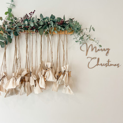 【送料無料】Merry Christmas クリスマス ウッドバナー クリスマス装飾 3枚目の画像