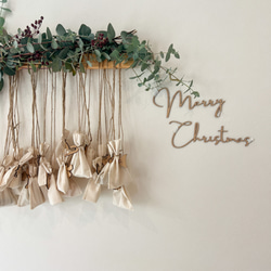 【送料無料】Merry Christmas クリスマス ウッドバナー クリスマス装飾 4枚目の画像