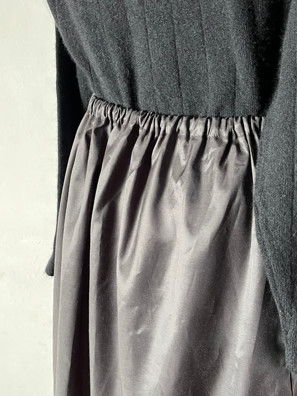 ストライプスカート  ゴムなのにウエストすっきりシルエット M / L  選べるスカート丈（ペチコートオプション設定） 7枚目の画像