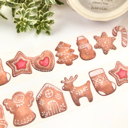 ジンジャーブレッドクッキー マスキングテープ（Washi tape） 2枚目の画像