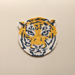虎のコースター　【黄色】 1枚目の画像
