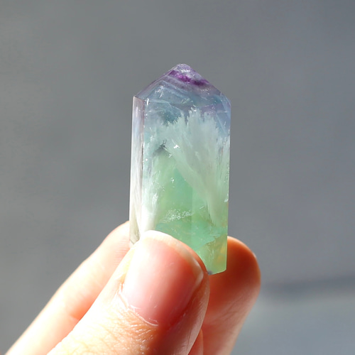 エンジェルフェザーフローライト ミニサイズ 六角柱 ポイント 天然石