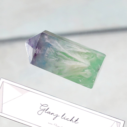 エンジェルフェザーフローライト ミニサイズ 六角柱 ポイント 天然石