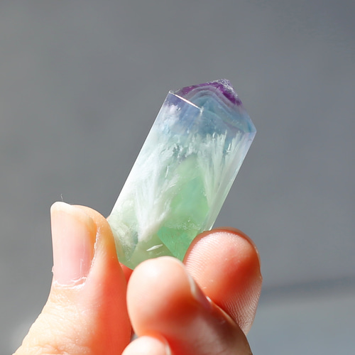 エンジェルフェザーフローライト ミニサイズ 六角柱 ポイント 天然石