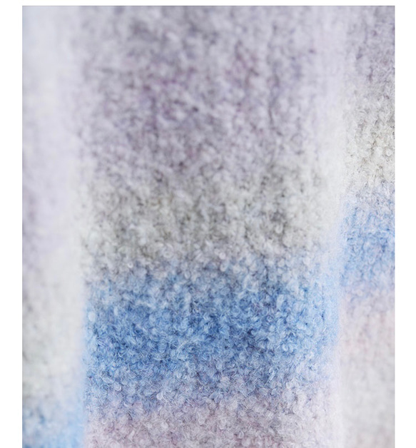 3色　柔らか虹のグラテーション織り　Oversizeセーター/カーディガン【春秋冬】 18枚目の画像