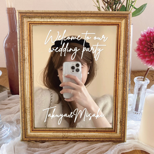 welcome mirror ⸜❤︎⸝ 会場の装飾はたくさん悩んだけど