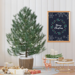 シンプルなツリー | クリスマスポスター | n4113 | サイズ選択 | 光沢紙 2枚目の画像
