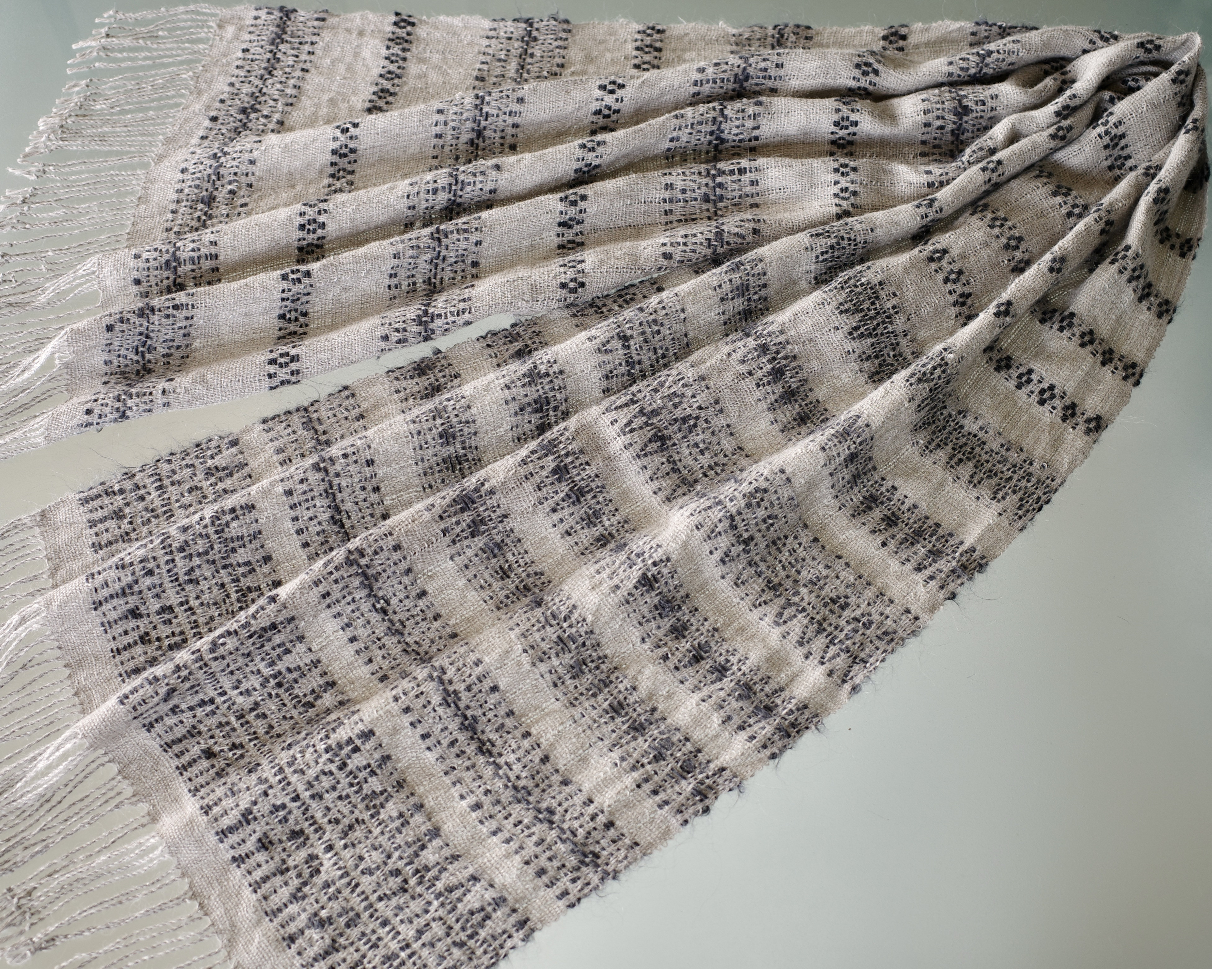 手織り ストール ローズパス織 Handwoven NSLL23150