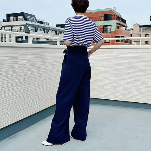 数量限定4】フォーマルにも◎ベルトつきハイウエストワイドストレート