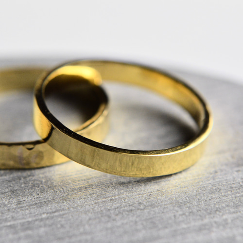 3㎜ 平打ちリング｜真鍮 ゴールド ブラス シンプル ハンドメイド