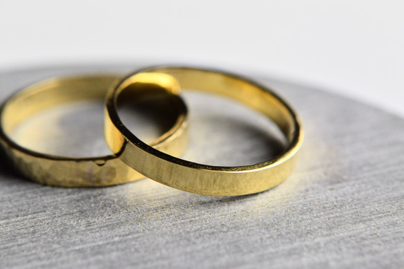 3㎜ 平打ちリング｜真鍮 ゴールド ブラス シンプル ハンドメイド