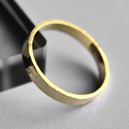 3㎜ 槌目リング｜真鍮 ゴールド ブラス シンプル ハンドメイド メンズ