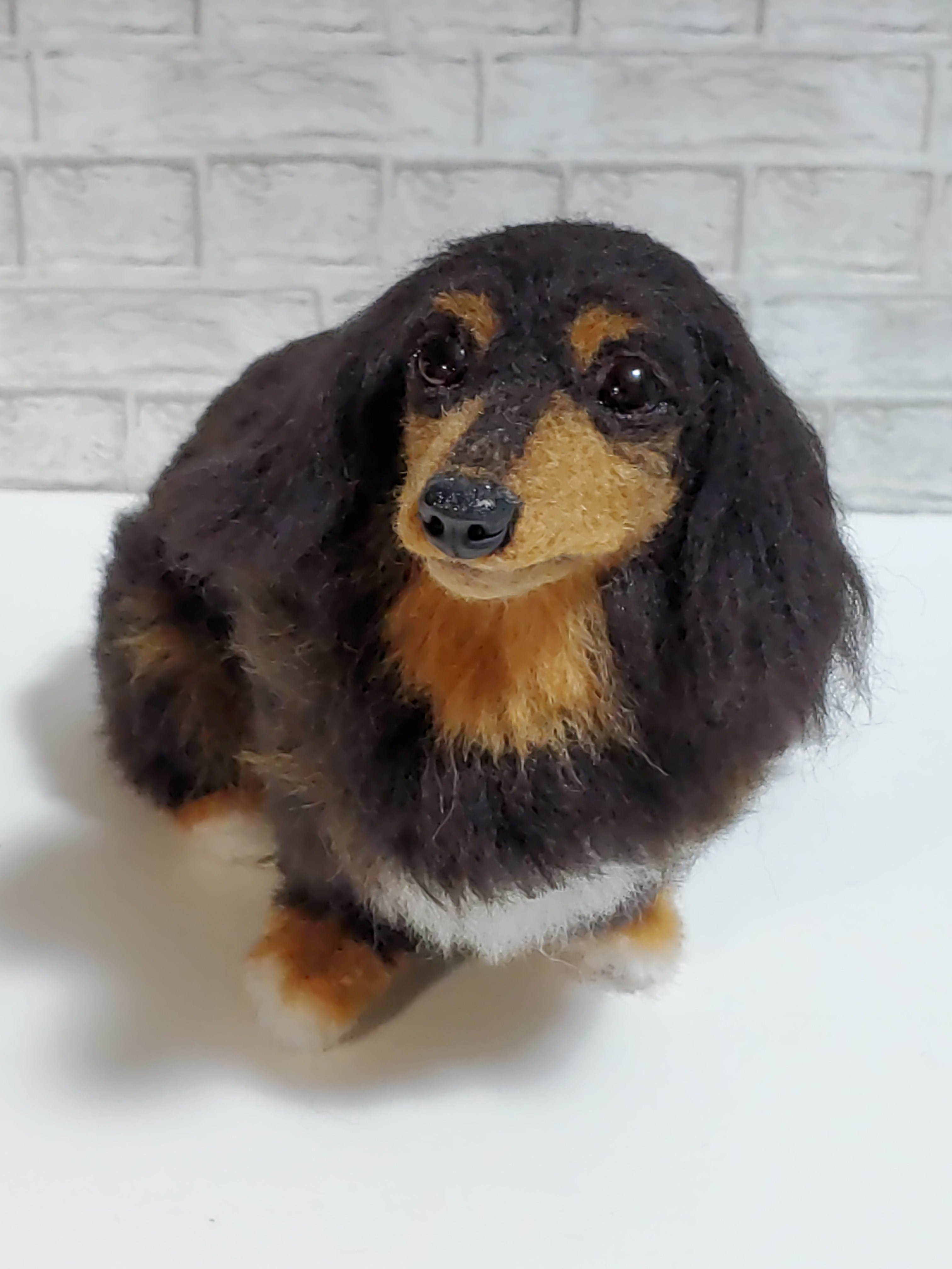羊毛フェルトオーダーメイド、受注制作、羊毛フェルト犬、ペット