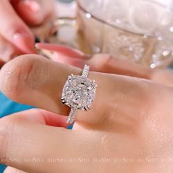 5カラット ホワイト 高炭素ダイヤモンド キラキラ ゴージャス ラグジュアリー白 ウエディング 結婚式 シンプル 4枚目の画像