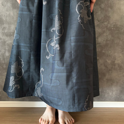 着物リメイクセットアップ〜秋でも心地良い上質大島紬素材〜kimono remake setup 3枚目の画像