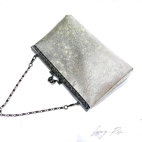 真夜中の神秘的な星屑のグラデーション♡希少上質箔加工高級帯バッグ