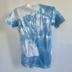 藍染クルーネックTシャツ・窓（半袖レディースXS） 2枚目の画像