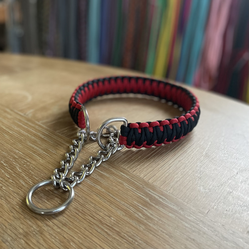 パラコードハーフチョーク 犬の首輪 ハーフチョーク 中型犬 大型犬