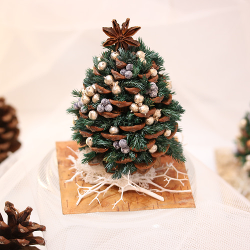 ドライフラワーꕤ︎︎木の実いっぱいmini松ぼっくりツリーꕤ︎︎