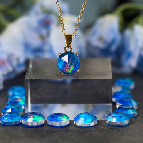 良品、良質】ラリマー ペンダントトップ セット 8点☆雫 ハート