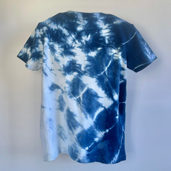 藍染クルーネックTシャツ・秋（半袖レディースM） 2枚目の画像