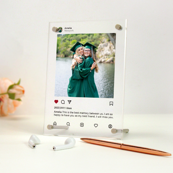 訂製Instagram相框 送老公 送老婆 結婚週年 紀念禮物 甜蜜新婚家居擺設裝飾 第1張的照片