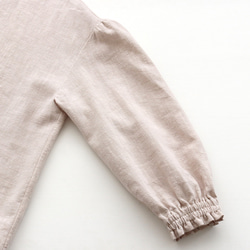 淺粉紅色縮褶袖套頭衫（苧麻棉/米色浮雕）TP43 第14張的照片