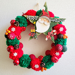 クリスマスリース 壁掛け アレンジ ♬フリルレース使用♬ 壁掛けクリスマスリース プリザーブドフラワーアレンジ - メルカリ