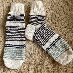 手編み靴下 2枚目の画像