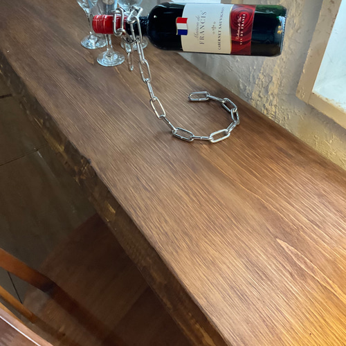 売り切れました。 ヒノキ一枚板 カウンターテーブル カフェ