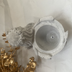 セメント鉢 女の子 天使 モノトーン 多肉植物 サボテン インテリア 雑貨 鉢植え 花器 ガーデニング 5枚目の画像