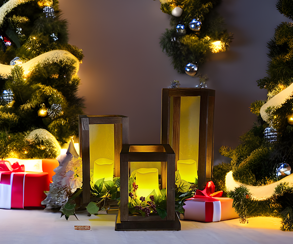 3個セット　キャンドルランタン　ウェディングキャンドル　キャンドルホルダー　キャンドル　木製