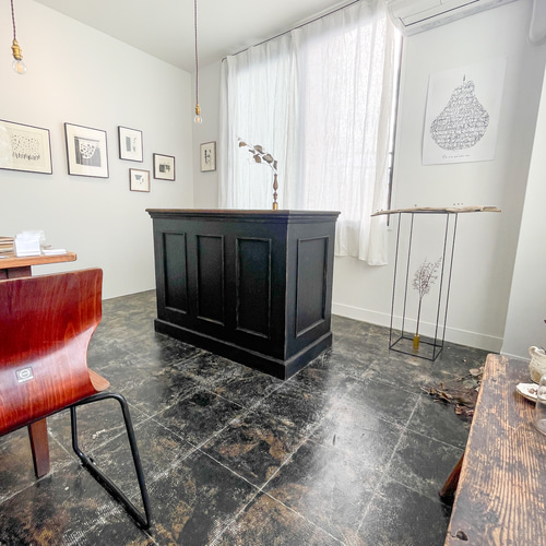 美容室カウンター（W1200ホワイトオーク） ネイルサロンレジカウンター