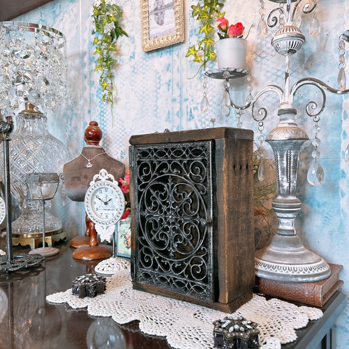 シャビーな収納ボックス ウッドボックス② コベントアイアン キーボックス シャビーな収納ボックス ウッドボックス② コベントアイアン キー