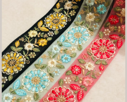 インド刺繍リボン moms リボン・テープ fraise 通販 16727790