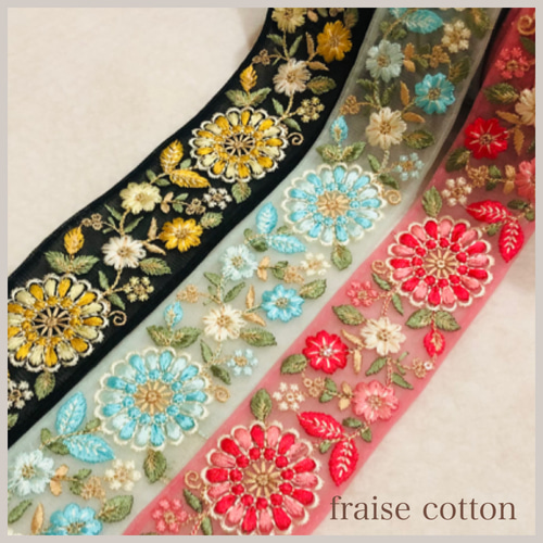 インド刺繍リボン moms リボン・テープ fraise 通販 16727790