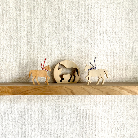 お正月ハンドメイド2026】干支飾り 干支組木 2026「午」 馬 ウマ