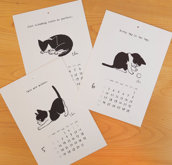 2024くりねこカレンダー“12phrases from cat and me” 3枚目の画像