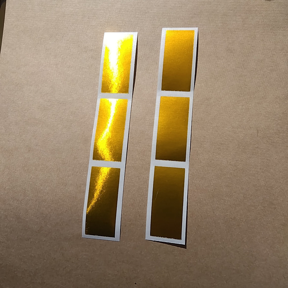 タックシールゴールド》長方形・四角シール2×4.5cm60枚/ポイント
