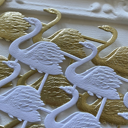 germany　embosspaper　swan＆馬蹄（gold）Set 3枚目の画像