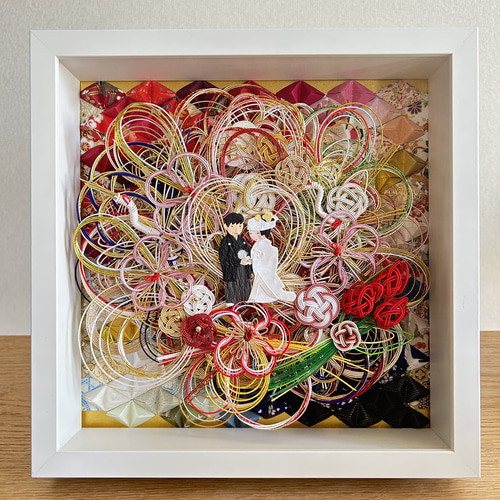 水引アート 水引アレンジ ご祝儀袋 結婚証明書 オーダーメイド 卒花