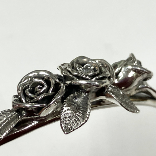 薔薇バングル バラ 薔薇アクセサリー バラアクセサリー バラシルバー