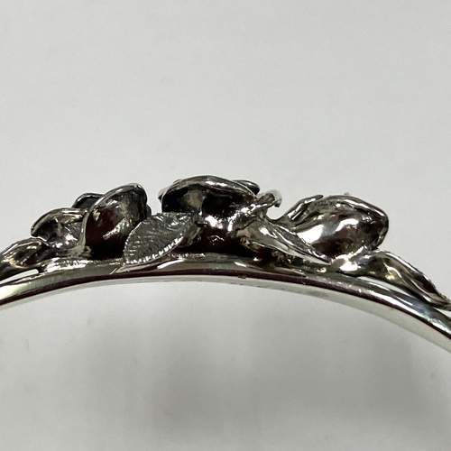 薔薇バングル バラ 薔薇アクセサリー バラアクセサリー バラシルバー