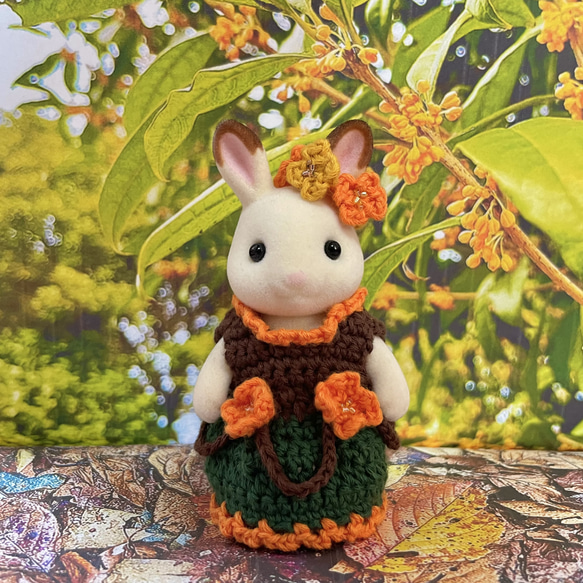 シルバニアファミリー 赤ちゃんサイズ ドレス ゴールド シルバー